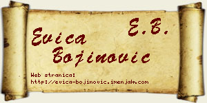 Evica Bojinović vizit kartica